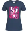 Женская футболка Стіч дівчинка Темно-синий фото