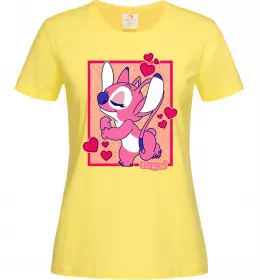 Женская футболка Стіч дівчинка Лимонный фото