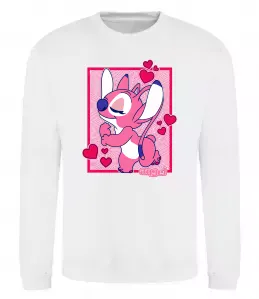 Свитшот Stitch з квітами Белый фото