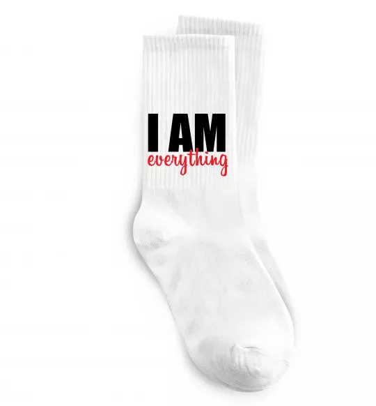 Носки I am everything Белый фото