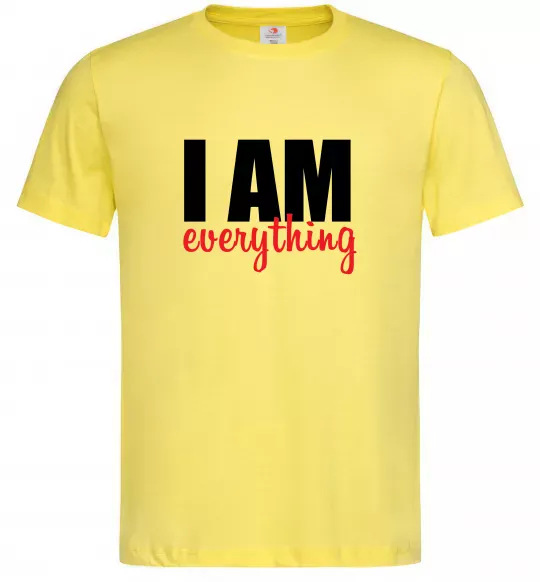 Мужская футболка I am everything Лимонный фото
