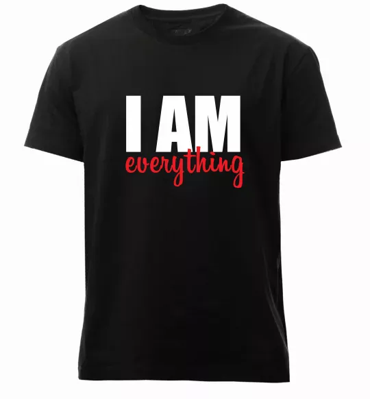 Мужская премиум футболка I am everything Черный фото