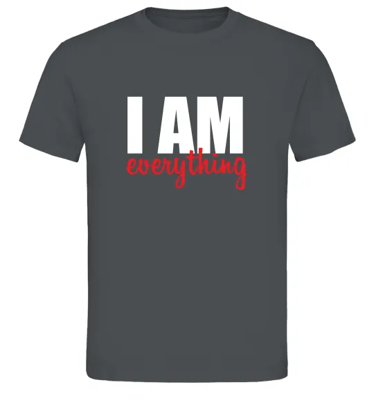 Мужская футболка I am everything Графит фото
