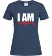 Жіноча футболка I am everything Темно-синій фото