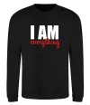 Світшот I am everything Чорний фото