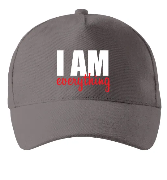 Кепка I am everything Серый фото