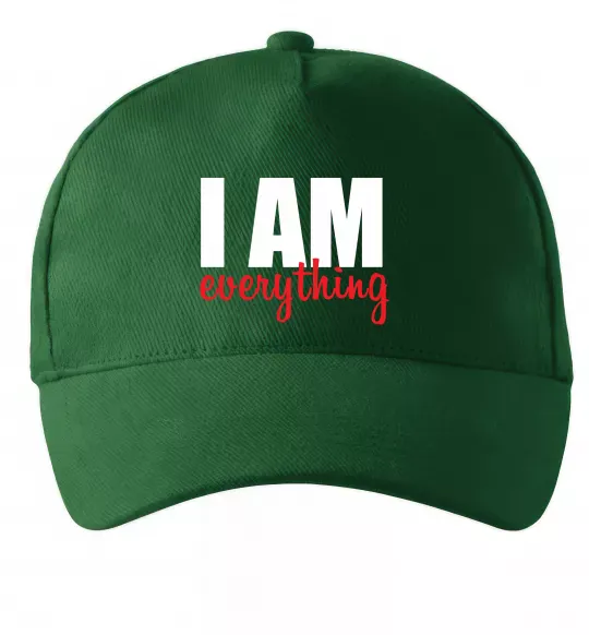 Кепка I am everything Темно-зелений фото