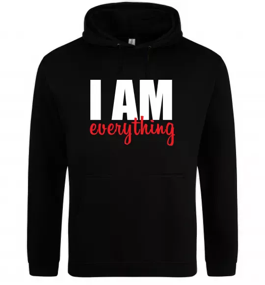 Женская толстовка (худи) I am everything Черный фото