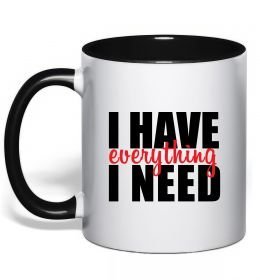 Чашка с цветной ручкой I have everything