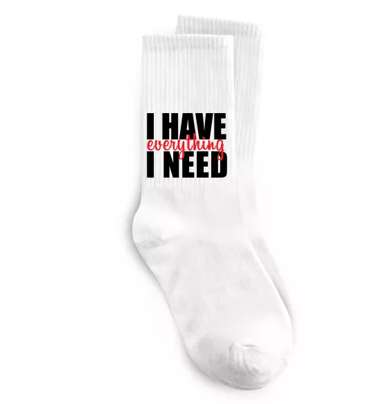 Носки I have everything Белый фото
