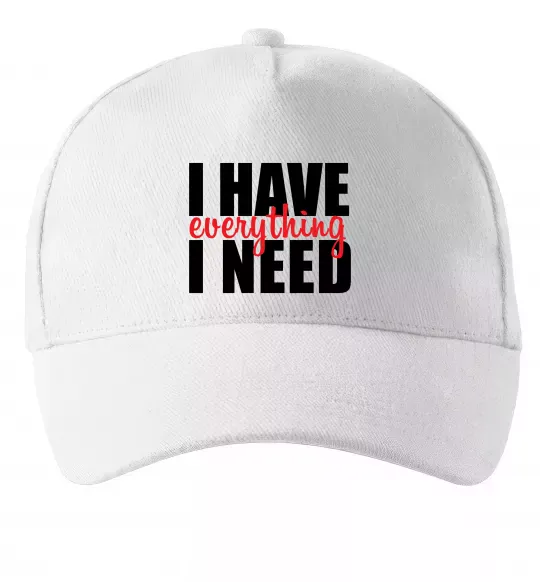 Кепка I have everything Белый фото