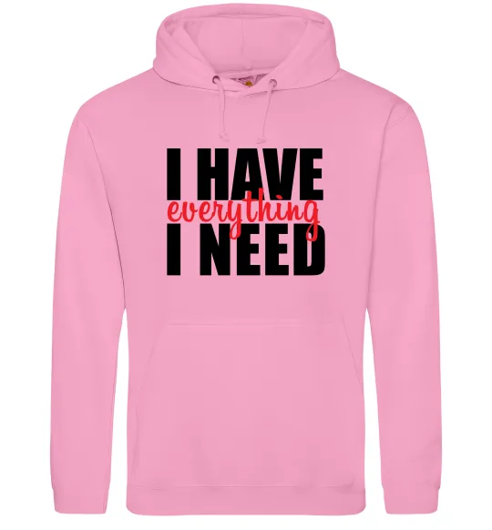 Женская толстовка (худи) I have everything Розовый фото
