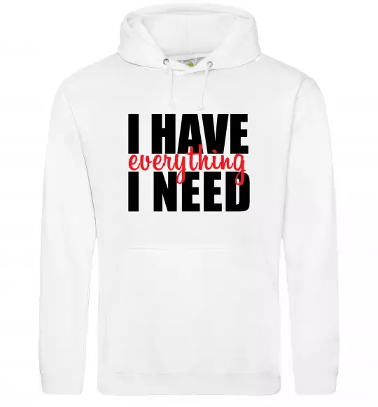 Жіноча толстовка (худі) I have everything Білий фото