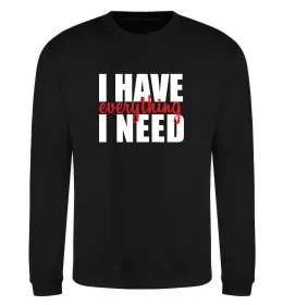 Свитшот I have everything Черный фото
