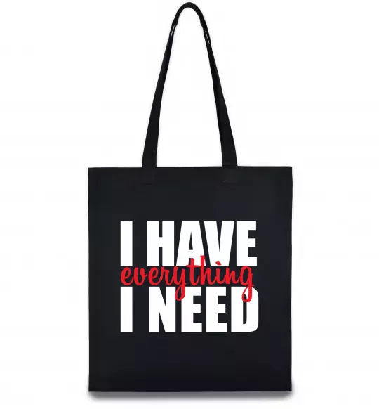 Эко-сумка I have everything Черный фото