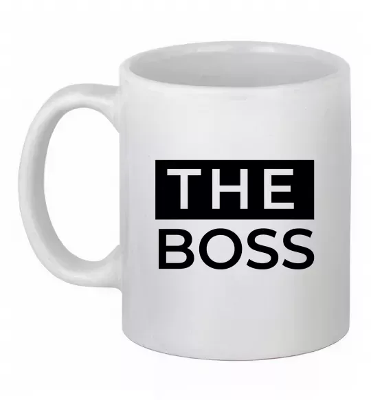 Чашка керамічна The Boss Білий фото