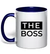Чашка с цветной ручкой The Boss Глубокий темно-синий фото