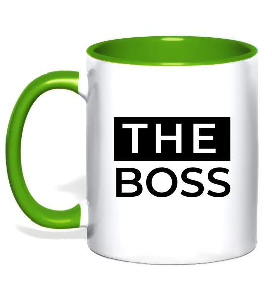 Чашка с цветной ручкой The Boss Лаймовый фото