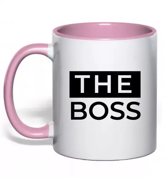 Чашка с цветной ручкой The Boss Нежно розовый фото
