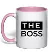 Чашка с цветной ручкой The Boss Нежно розовый фото