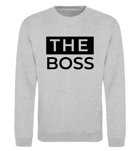 Свитшот The Boss Серый меланж фото