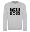 Свитшот The Boss Серый меланж фото