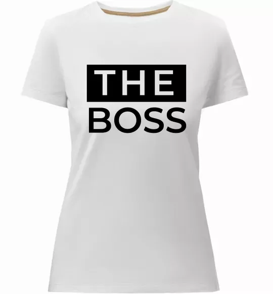Женская премиум футболка The Boss Белый фото