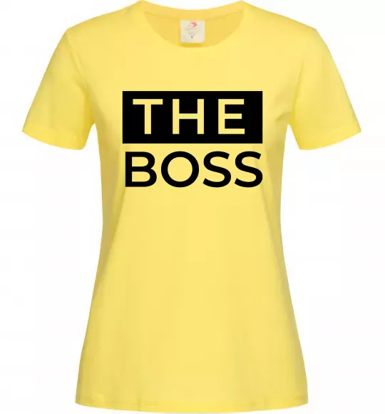 Женская футболка The Boss Лимонный фото