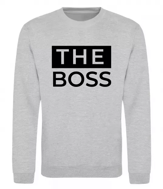 Свитшот The Boss Серый меланж фото