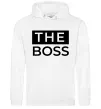 Чоловіча толстовка (худі) The Boss Білий фото