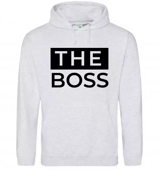 Чоловіча толстовка (худі) The Boss Сірий меланж фото