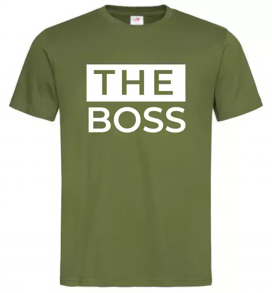 Мужская футболка The Boss Оливковый фото