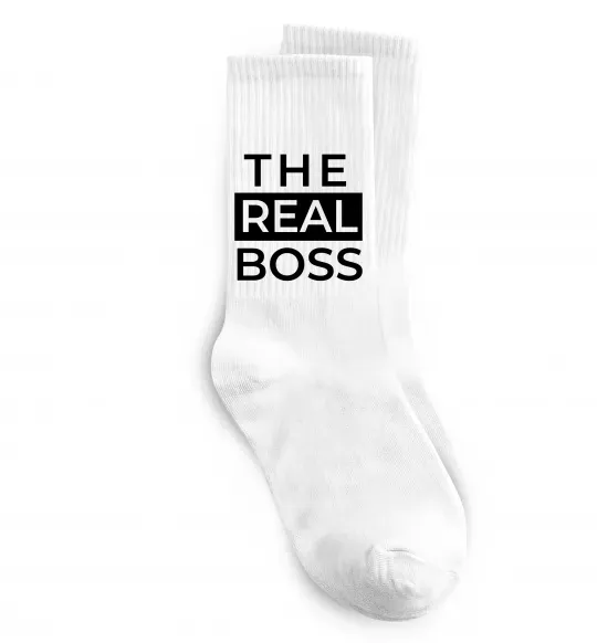 Носки The real boss Белый фото