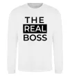 Світшот The real boss Білий Світшот The real boss Білий фото