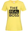 Женская футболка The real boss Лимонный фото