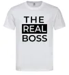 Мужская футболка The real boss Белый фото