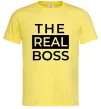 Мужская футболка The real boss Лимонный фото