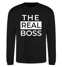 Свитшот The real boss Черный фото