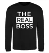 Світшот The real boss Чорний Світшот The real boss Чорний фото