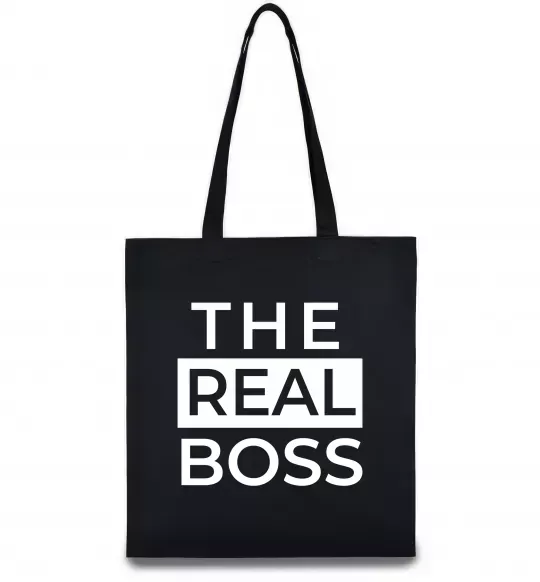 Эко-сумка The real boss Черный фото