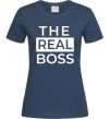 Жіноча футболка The real boss Темно-синій фото