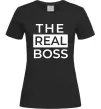 Женская футболка The real boss Черный фото