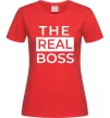 Женская футболка The real boss Красный фото
