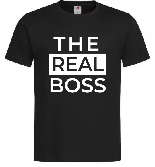 Мужская футболка The real boss Черный фото