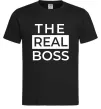 Мужская футболка The real boss Черный фото