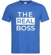 Мужская футболка The real boss Ярко-синий фото