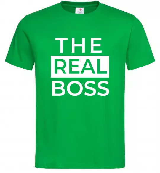 Мужская футболка The real boss Зеленый фото