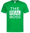 Мужская футболка The real boss Зеленый фото
