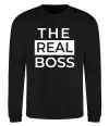 Світшот The real boss Чорний фото