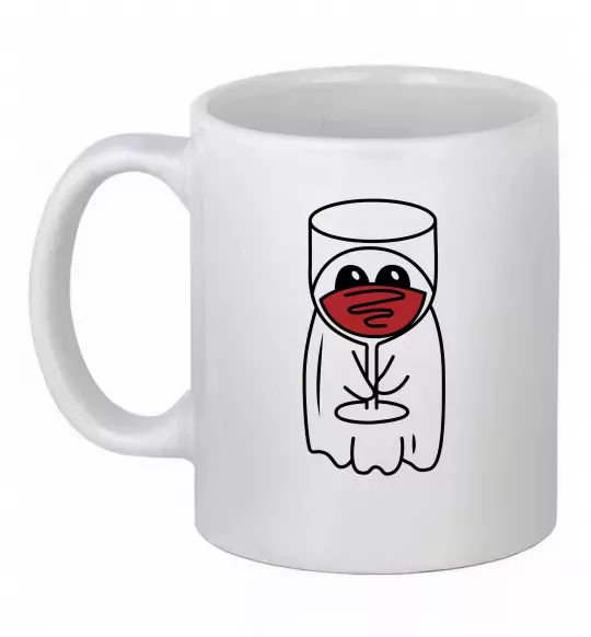 Чашка керамическая Привид з вином Белый фото